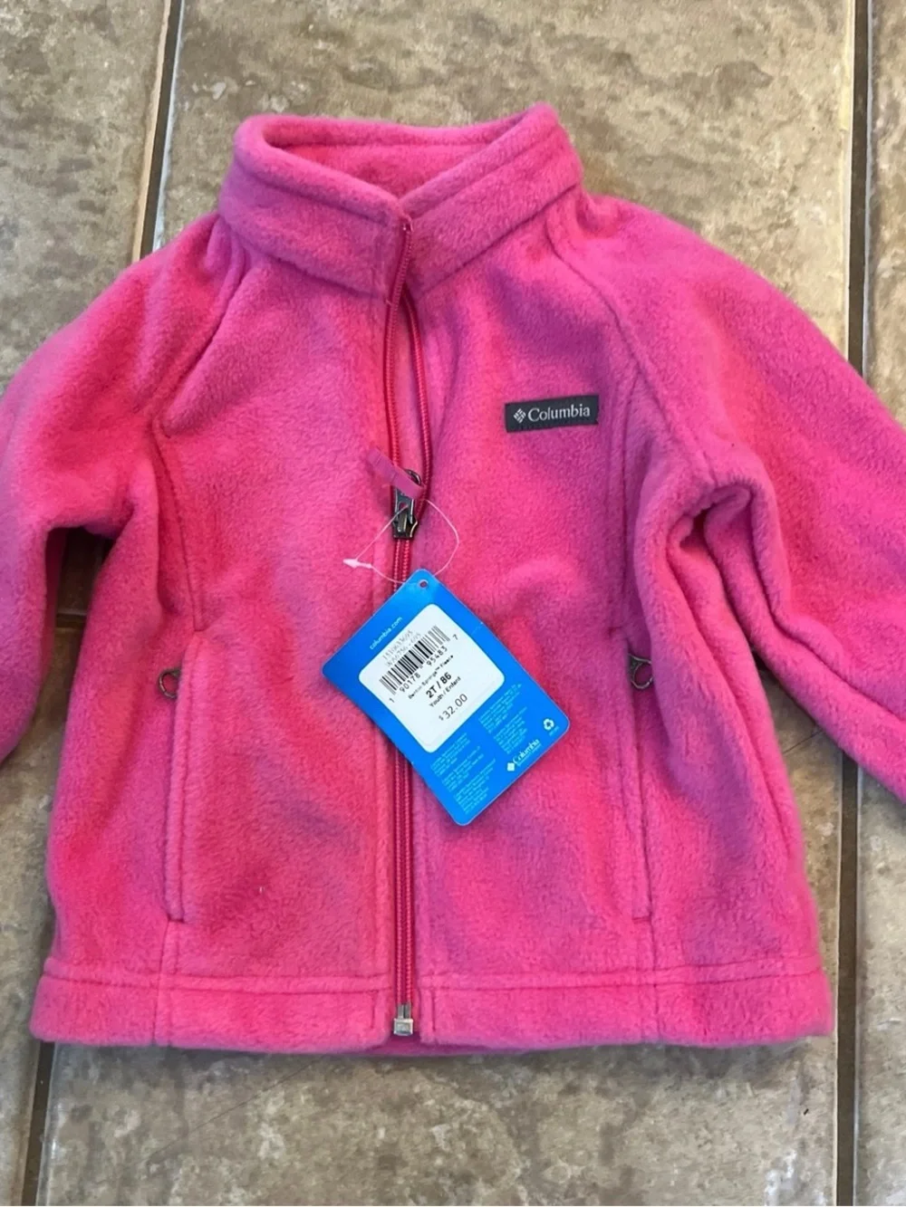 Columbia Kids Pink Fleece Jacket - Full Zip Size 2T